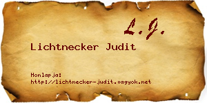Lichtnecker Judit névjegykártya